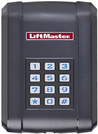 liftmaster kpw5 wireless keypad, works with 850lm reciever shown in use