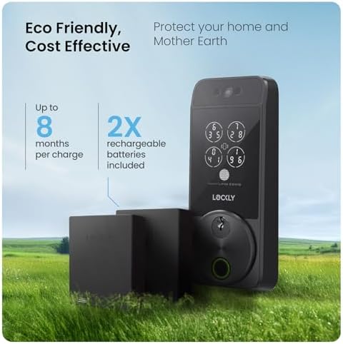 Lockly Visage Zeno Smart Lock - Facial Recognition & Fingerprint Deadbolt