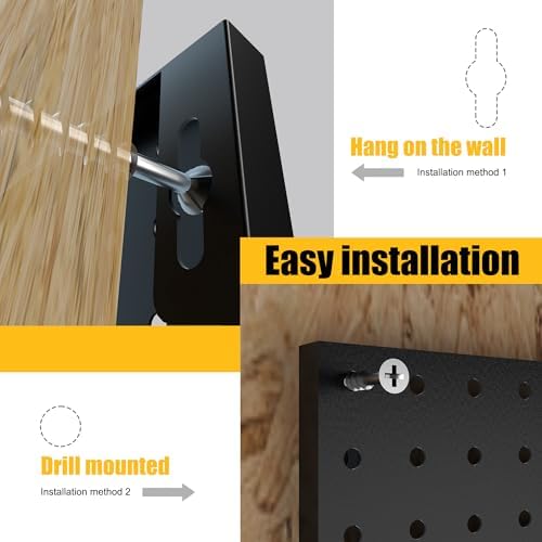 Spampur Peg Board, 10 Pack Metal Pegboard Panels, Pegboards Wall Organizer