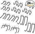 HUHOLE Pegboard Drill Holder, Peg Board Tool Utility Hooks, 24 Pack Heavy Duty