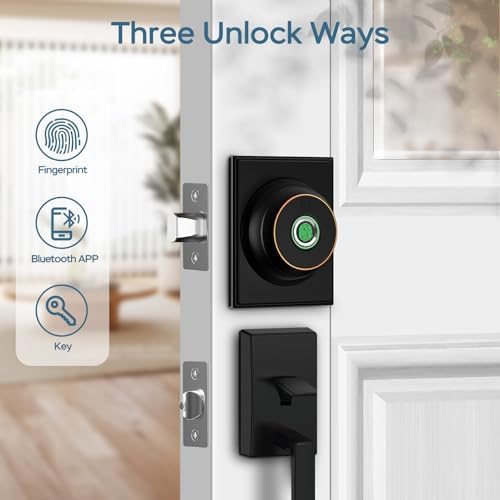 GeekTale Fingerprint Deadbolt with App, Smart Deadbolt Lock