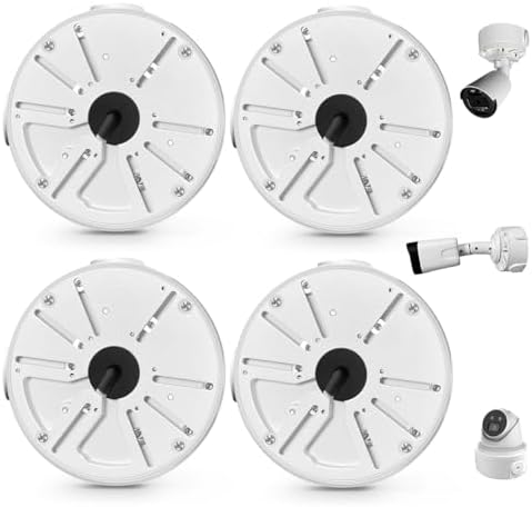 metal universal security camera junction box, cable management shown in use
