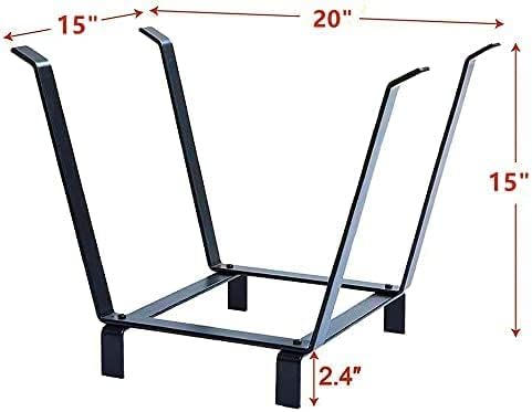 GREEN PARTY 20 Inch Firewood Rack Indoor/Outdoor Metal Firewood Log Holder