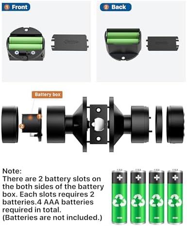 HIDALIFE Door Knob with Keypad, Door Knob with Lock, Keyless Entry Door Lock with Code for Front Door Garage Home Apartment, Matte Black