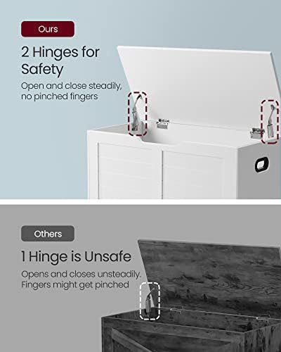 VASAGLE Storage Chest, 31.5 Inches Width Bench with 2 Safety Hinges