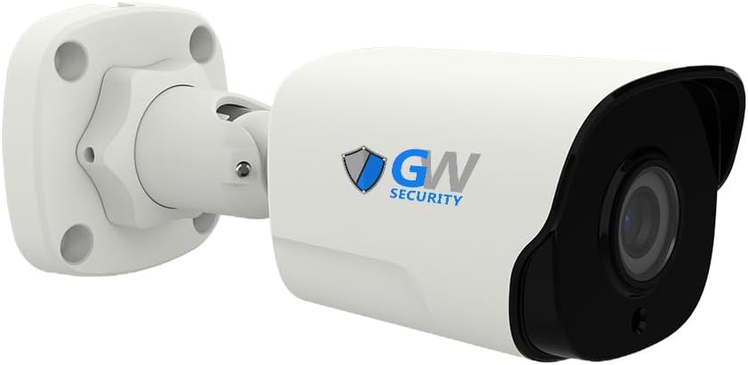 GW Security 4K 8MP TAA & NDAA Compliant Outdoor Indoor Face Recognition Human/Vehicle AI Detection Microphone PoE IP Weatherproof Bullet Security Camera (GW863701M)