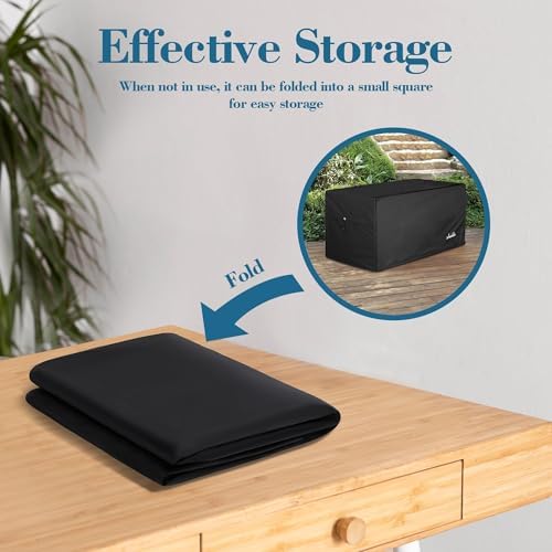 Deck Box Cover, Waterproof 600D Oxford, 63 x 30 x 28 in