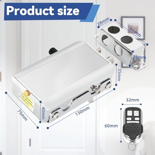 Remote Control Deadbolt Lock with 4 Remotes Contol and App