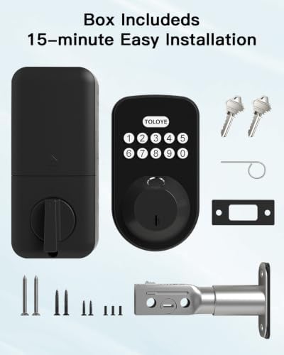 TOLOYE WiFi Keyless Entry Smart Lock Fingerprint Deadbolt for Front Door