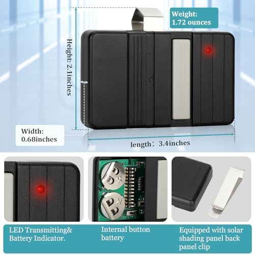 3 for GT90-1 Garage Door Remote Control,Compatible with Genie 9/12 Dip