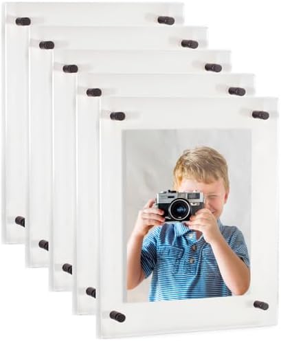 ArtToFrames 18x24 Inch Double Panel Floating Acrylic Picture Frame comes (5 Pack)