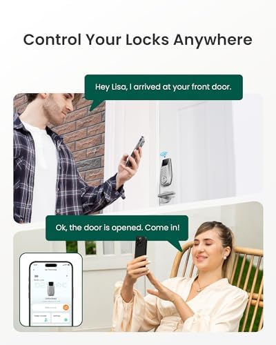 DESLOC Fingerprint WiFi Smart Lock, K120 Keypad Deadbolt Up to 16 Months