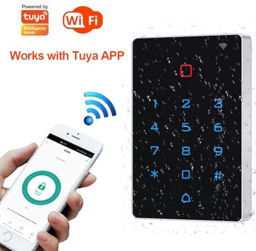 WiFi Work with Tuya Mobile APP,125khz Card,WiFi Access Control keypad,Door Lock Opener,Door Keypad,Remote Control Door Lock,Entry Gate Keypad,Wiegand IP68 watreproof,2000 User Backlight