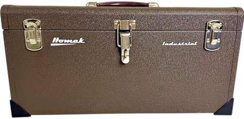 Homak 20-Inch Industrial Steel Toolbox, Brown Wrinkle Powder Coat, BW00200200