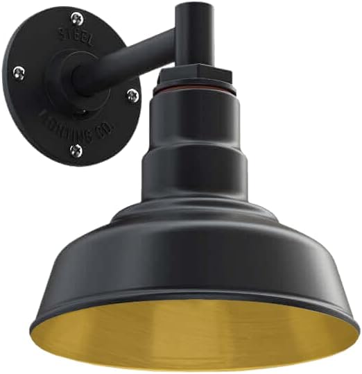Steel Lighting Co. Hawthorne Barn Light | Outdoor Wall Mounted | 8 inch Dome |