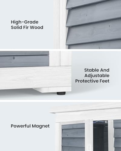 Bealife 63.2" Outdoor Storage Cabinet with Double Doors - Grey