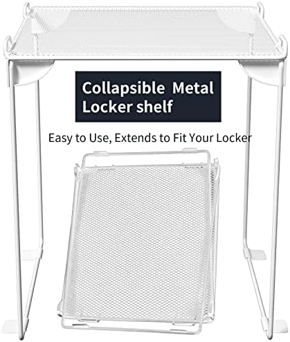 Neudeco Locker Shelf 2 Pack - Organizer for School Gym Office - White 12“