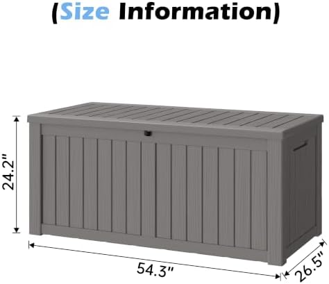 Outdoor Storage Box Waterproof, 160 Gallon Deck Box For Patio Storage
