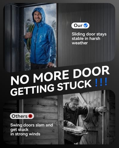 5x3 FT Metal Outdoor Storage Shed with Sliding Doors & Lock