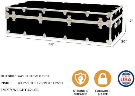 Rhino Trundle Storage Trunk, Under Bed Dorm Footlocker