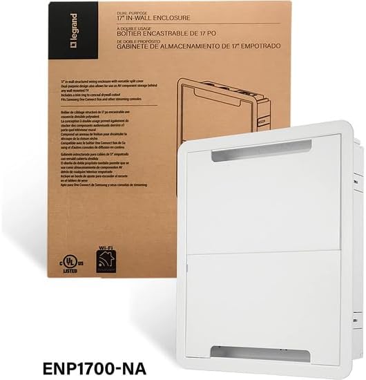 Legrand - OnQ Cable Management, In-Wall Media Box, Dual Purpose Structured