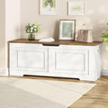 CHOEZON Storage Bench, 47.2" Large Wooden Storage Chest with Safety Hinge