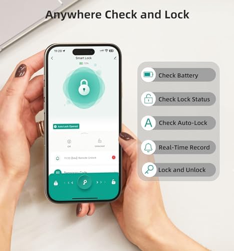 WiFi Smart Door Lock Set: HEANTLE Keyless Entry Deadbolt