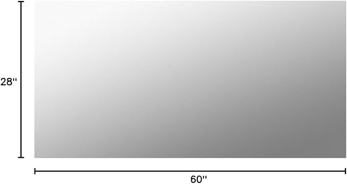 Mirrorons Large Mirror 60" x 28", Modern Rectangle Bathroom Mirror