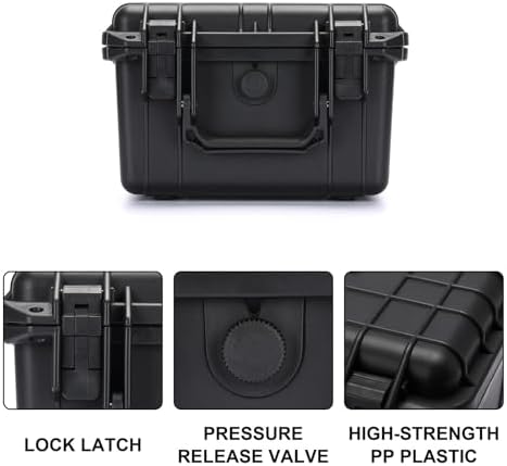 Mayouko Portable Tool Box with Shock- Proof Sponge, Water Proof Grade IP67, Waterproof Hard Case with Foam Insert, Handheld Gimbal Explosion-Proof Box, Waterproof Hard Case, 10.6 x 9.7 x 6.9 inch