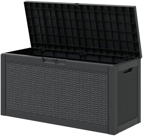 KAMABOKO Outdoor Storage Box, 70 Gallon Deck Box Outdoor Waterproof