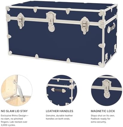 Rhino Classic XXL Storage Trunk, College Dorm Chest, Bench, Coffee Table