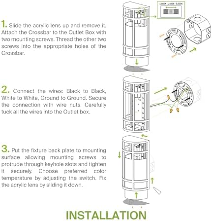 asd 24" led outdoor wall light 4 pack, view 9