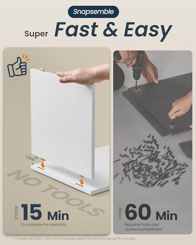 SONGMICS HOME Shoe Storage Bench, Snapsemble Superfast Assembly