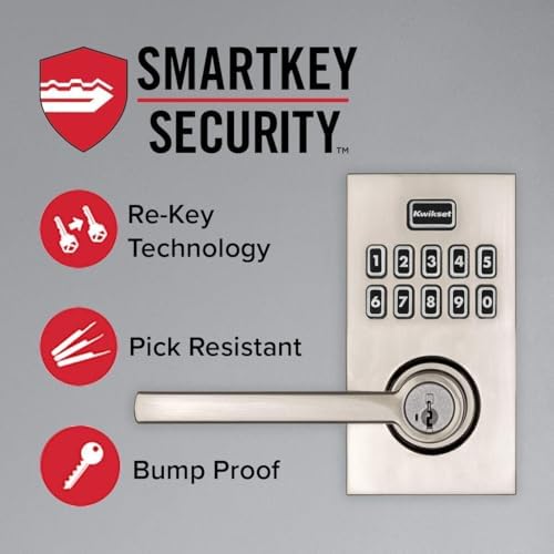 Kwikset SmartCode 917 Contemporary Electronic Deadbolt with Halifax Handle