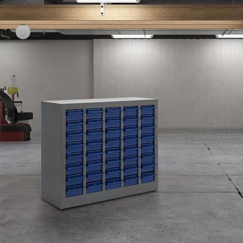 Yeeoy 40 Drawers Parts Cabinet, Nut and Bolt Storage Organizer, Grey