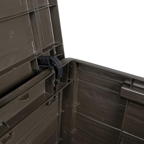 vidaXL Patio Cushion Box Brown 30.5x17.5x20.9 Polypropylene