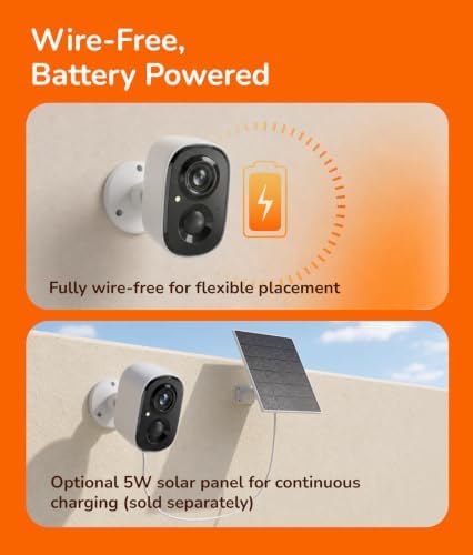 SensForge 2.5K Wireless Security Camera, Outdoor Battery Powered, 2.4GHz Wi-Fi, Magnetic, No Subscription Required, Human/Motion Detection, Color Night Vision, Spotlight, Siren, 2-Way Talk