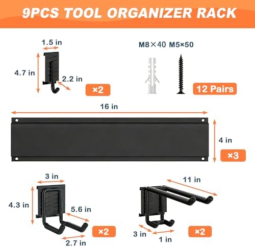 Ultrawall Garden Tool Organizer, 48 Inch Garage Tool Organizer Wall Mount