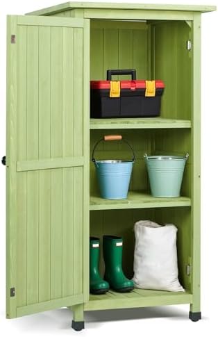 4x2 FT Wooden Outdoor Storage Cabinet