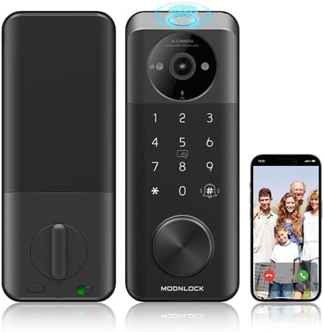 Smart Lock with Camera Keyless Entry, Alexa&Google Voice Control