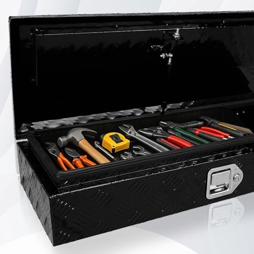 34.5 Inch Aluminum Truck Bed Tool Box with Lock