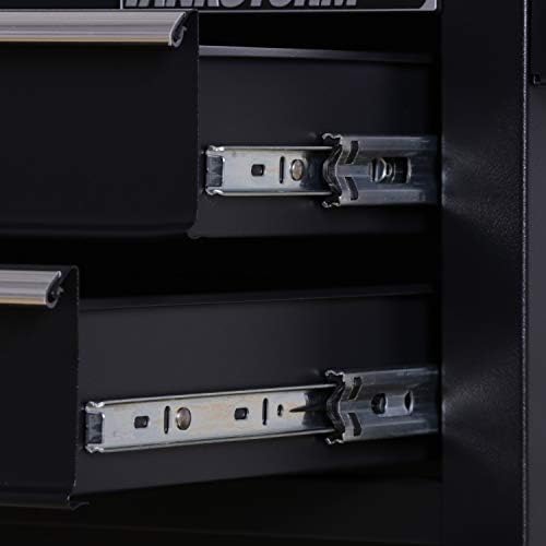 Tool Chest Heavy Duty Cart Steel Rolling Tool Box with Lockable Doors (TZ12 Black)