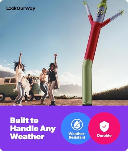 LookOurWay Halloween Air Dancers Inflatable Tube Man Set | 20ft Monster Wacky Waving Inflatable with 12-Inch Blower | Outdoor Halloween Decorations & Halloween Blow Ups for Business or Yard Display