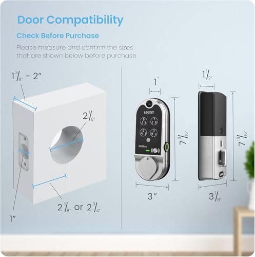 Lockly Vision Video Smart Lock with Video Camera/2-Way Audio Doorbell