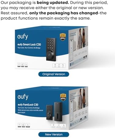 eufy Security Smart Lock C30, Keyless Entry Door Lock, Built-in WiFi, Black