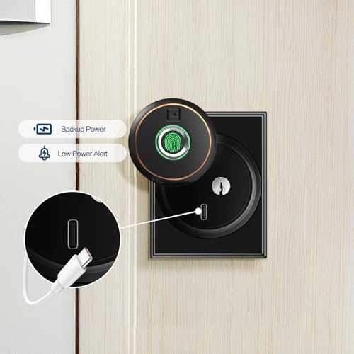 GeekTale Fingerprint Deadbolt with App, Smart Deadbolt Lock