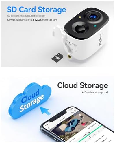 LongPlus 4K Wireless Outdoor Security Camera, WiFi6 Battery Security Camera