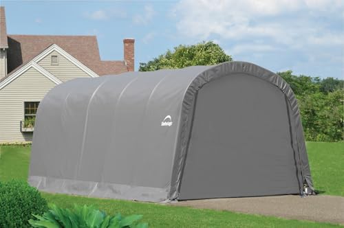 Garage-in-a-Box 12 x 20 x 8 ft. Roundtop Replacement Cover (Frame Not Included) 7.5 oz. Gray