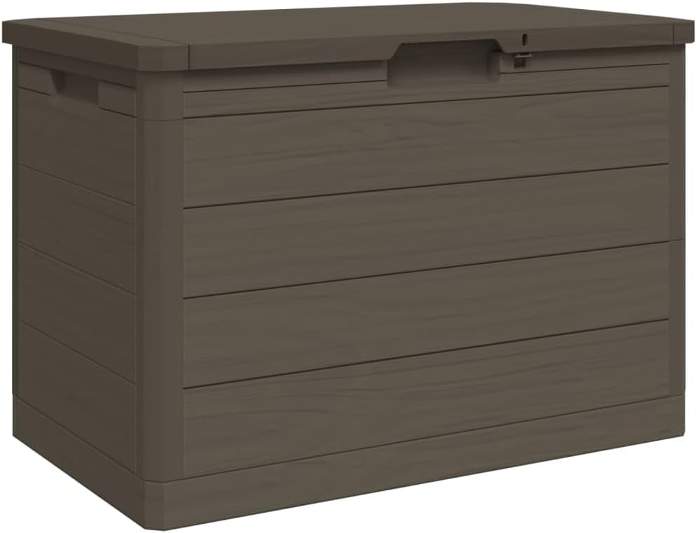vidaXL Patio Cushion Box Brown 30.5x17.5x20.9 Polypropylene