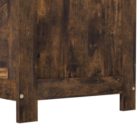 HOMCOM Storage Bench Cut-Out Handles 29.9" x 15.7" x 18.9" Rustic Brown